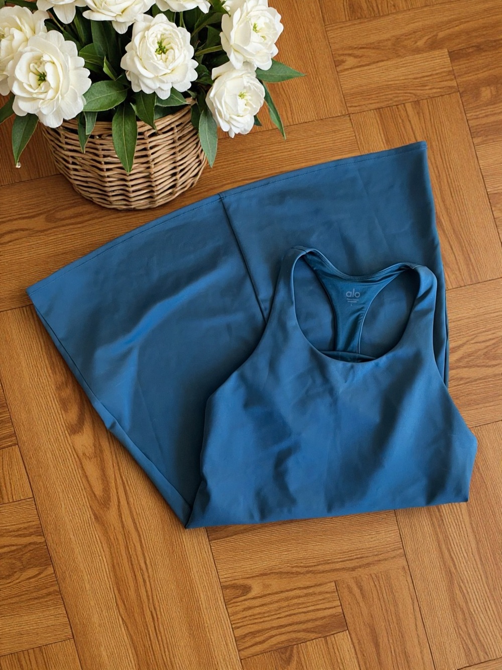 Alo Blue/Green Size 12-14 Racerback A-Line sports Dress